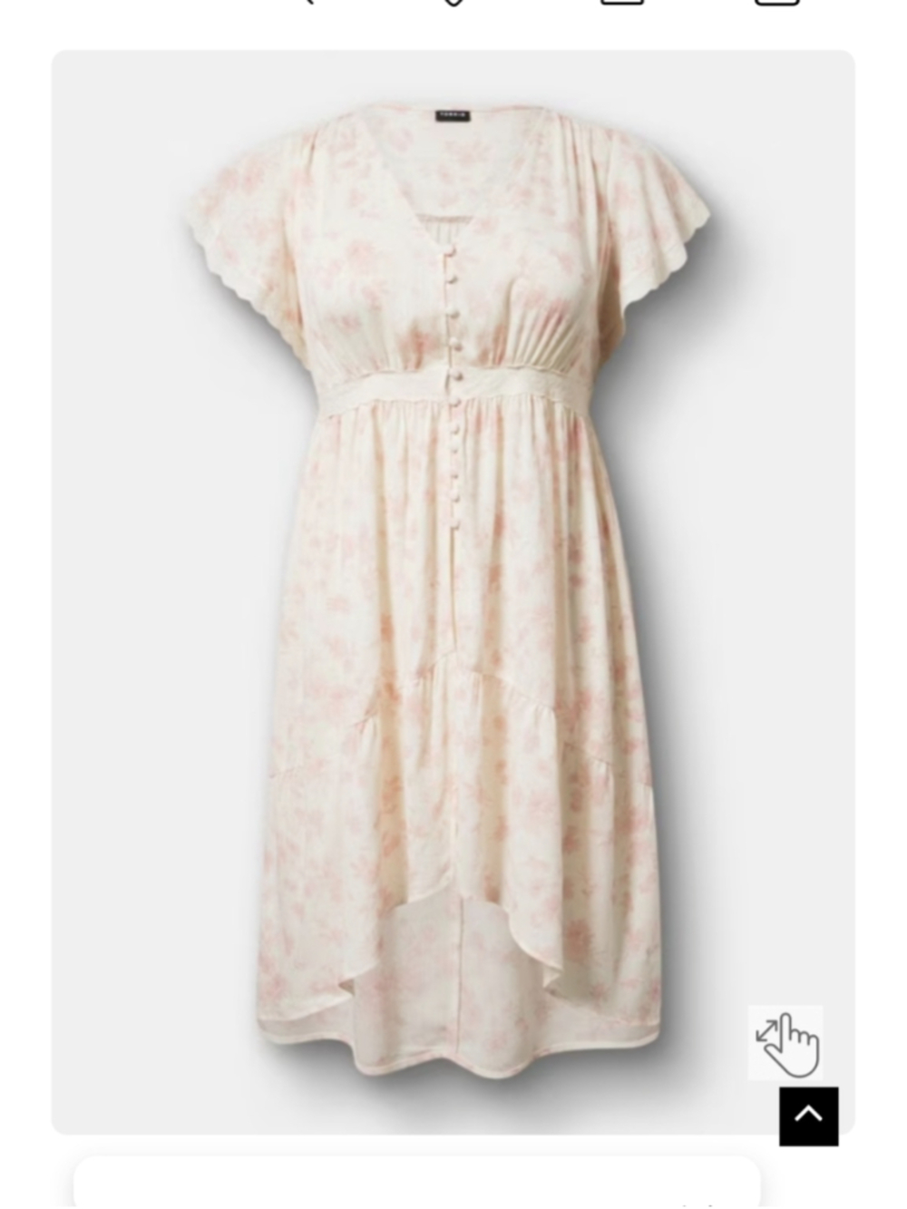 Torrid High Low Dress tunic Plus 3X Pink Floral Cottagecore cowgirl western